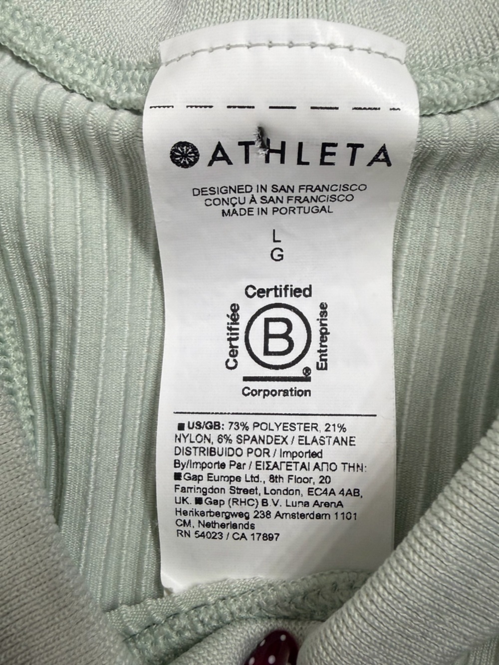 Athleta Ribbed Racerback Tank - Sage Green - Picture 5 of 5